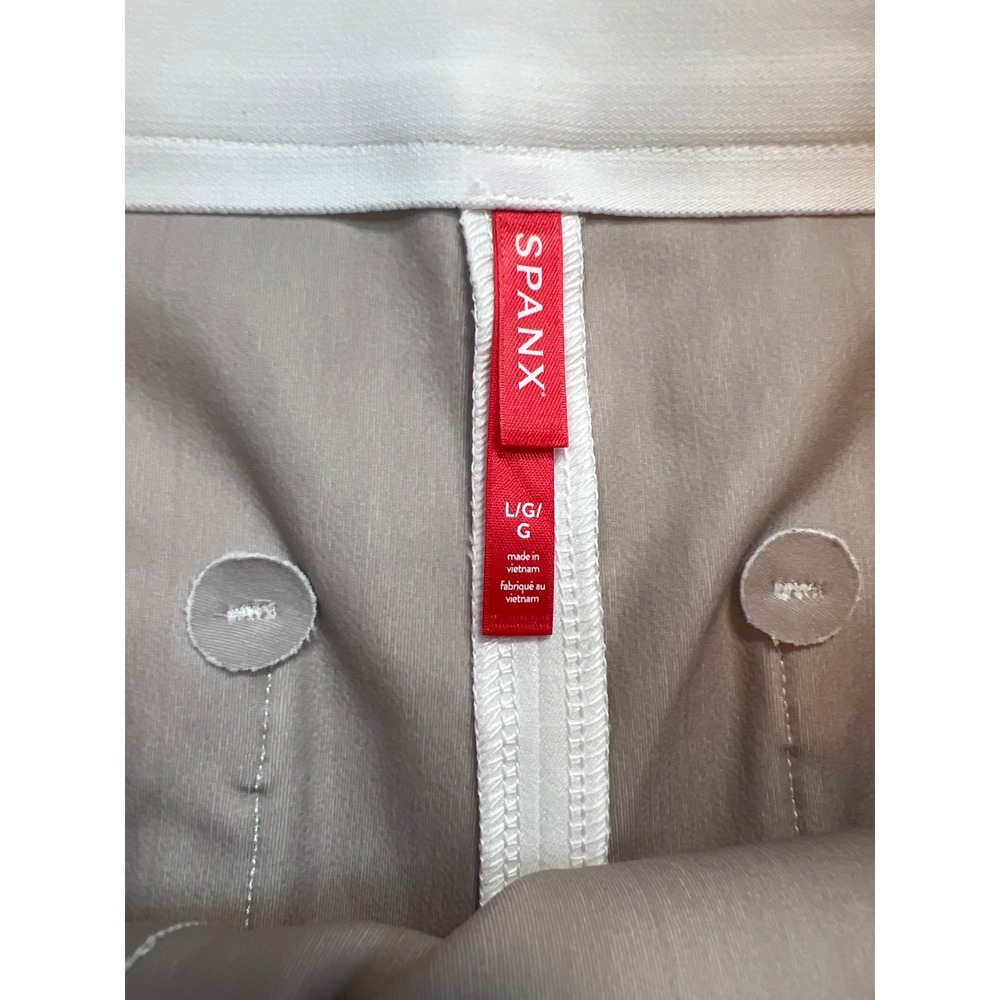 Spanx The Get Moving Shorts Womens Large White High Rise Pull On Pockets New - Picture 2 of 5
